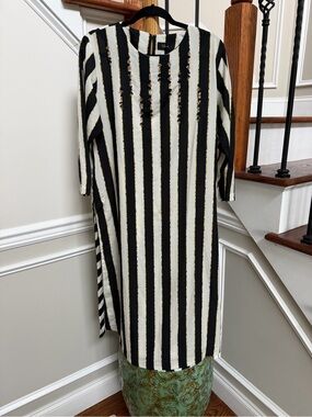 White and Pink knee Length dress and flare pants for Casual Wear